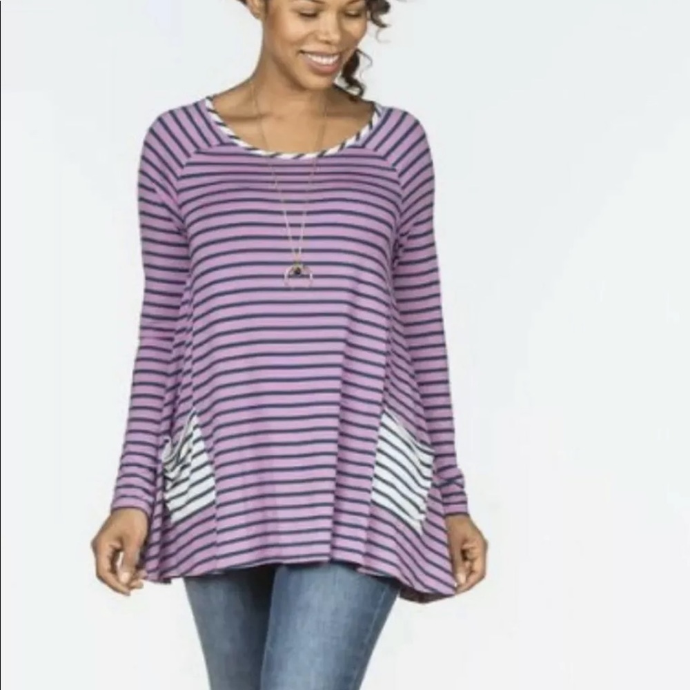 COPY - Matilda Jane No Imitations Tunic Top Long Sleeve Roll Tab Shirt Size S